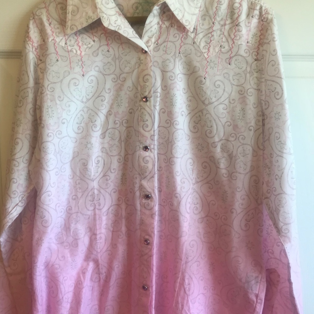 Twenty X long sleeve with pink bling buttons